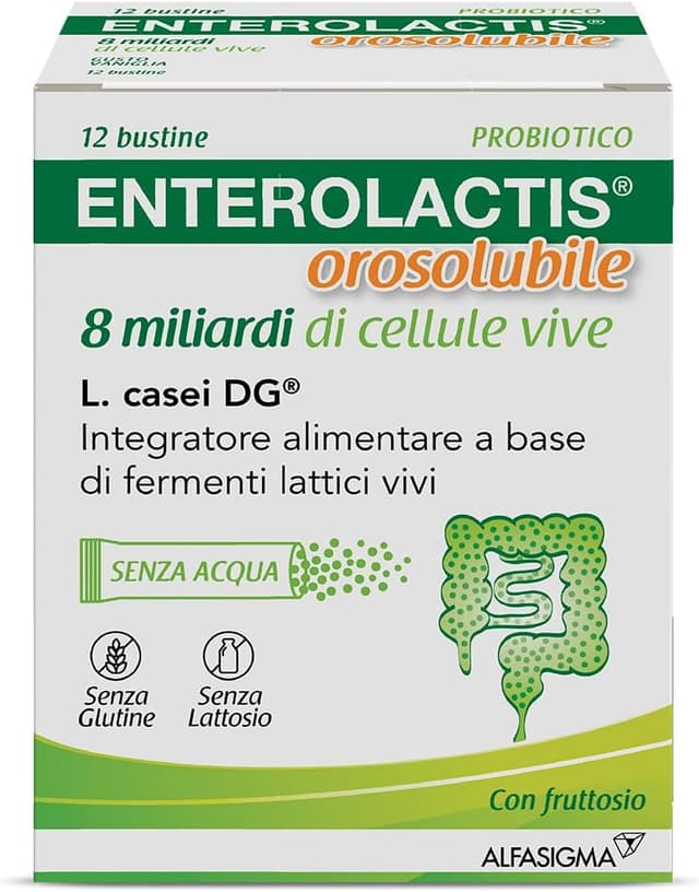 Detalle de Enterolactis Orosolubile 12 bustine gusto vaniglia con L. casei DG