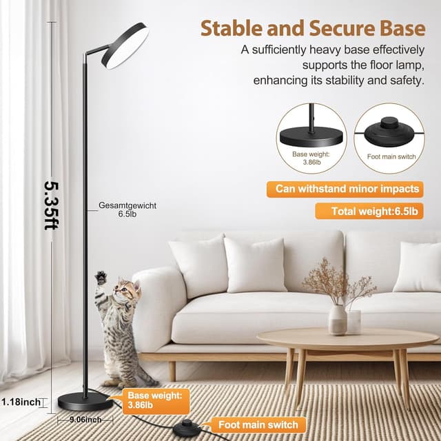 Detalle de LED floor lamp 163cm, dimmable