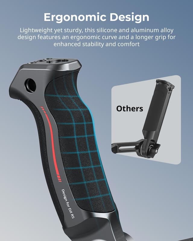 Detalle de SMALLRIG Sling Handle für DJI RS 5/RS 2/RSC 2/RS 3/RS 4 – verstellbarer Gimbal-Handgriff mit QD-Buchse