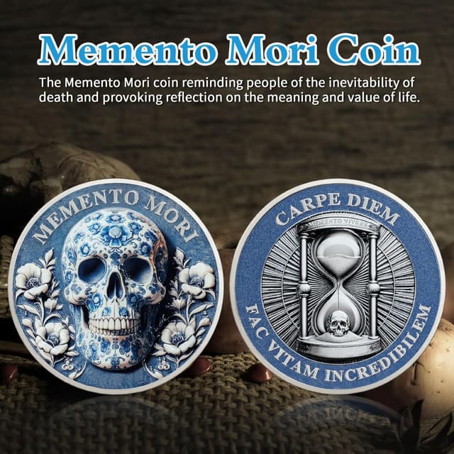 Thumbnail 5 de Memento Mori Münze Carpe Diem 1,57 Zoll