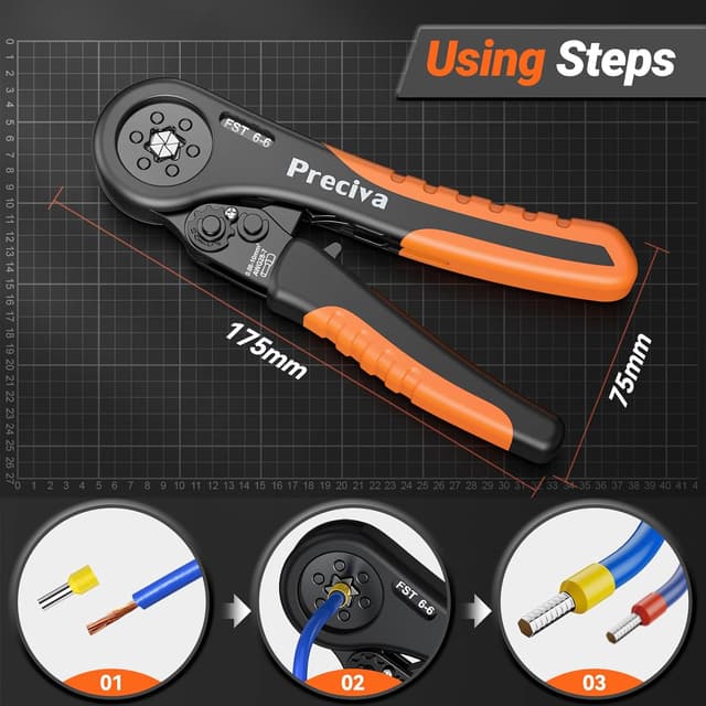 Thumbnail 2 de Preciva Alicate hexagonal de trinquete 0,08–10 mm²