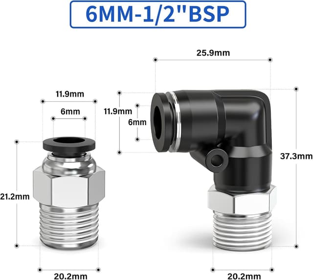 Detalle de ERGAOBOY PC6-04 push fit fittings 10 pack