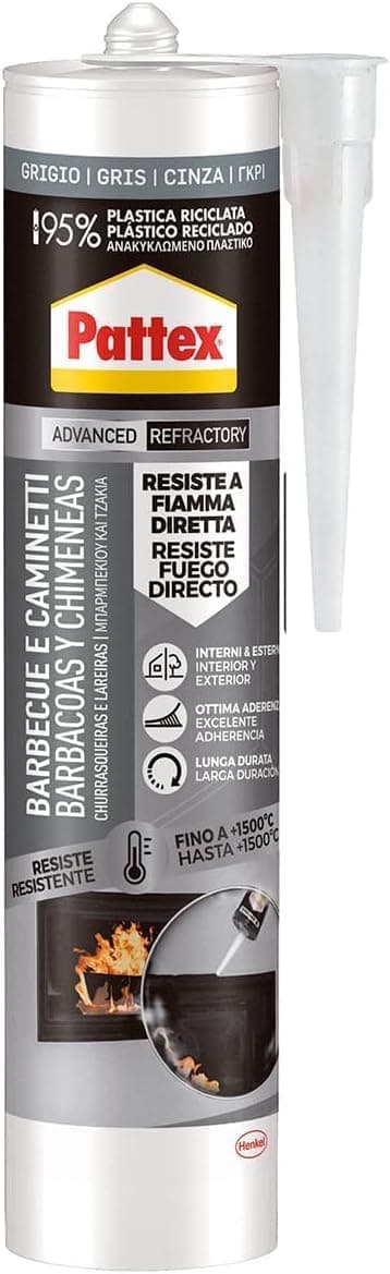 Imagen de Pattex Barbecue e Caminetti silicone alta temperatura 280 ml en OfertitasTOP