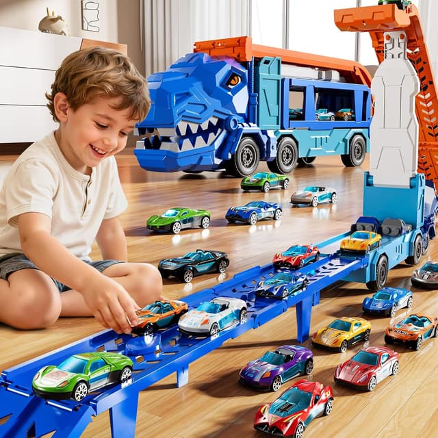 Thumbnail 2 de XINNOVEL Truck Toys Car Track Set 12 cars 🚚