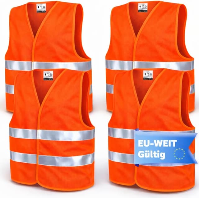 Imagen de TK Gruppe Timo Klingler Warnwesten 4x ISO20471 Orange en OfertitasTOP