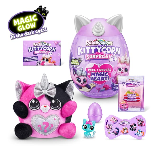Detalle de Rainbocorns Kittycorn Surprise Series 7 „Calico Cat“ – Plüsch zum Sammeln mit 10 Überraschungen ab 3 Jahren