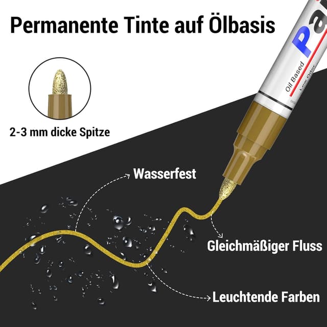 Thumbnail 1 de ANYUKE 4 Permanent Marker wasserfest