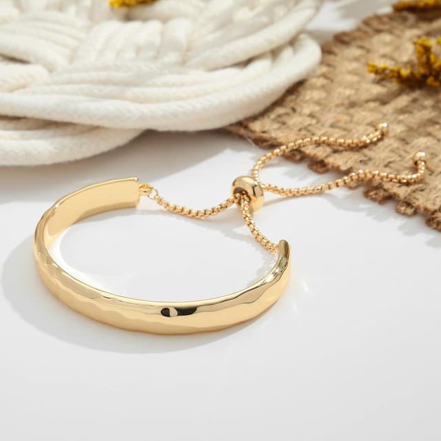 Detalle 2 de Gold-tone holiday bracelet, Adjustable chain