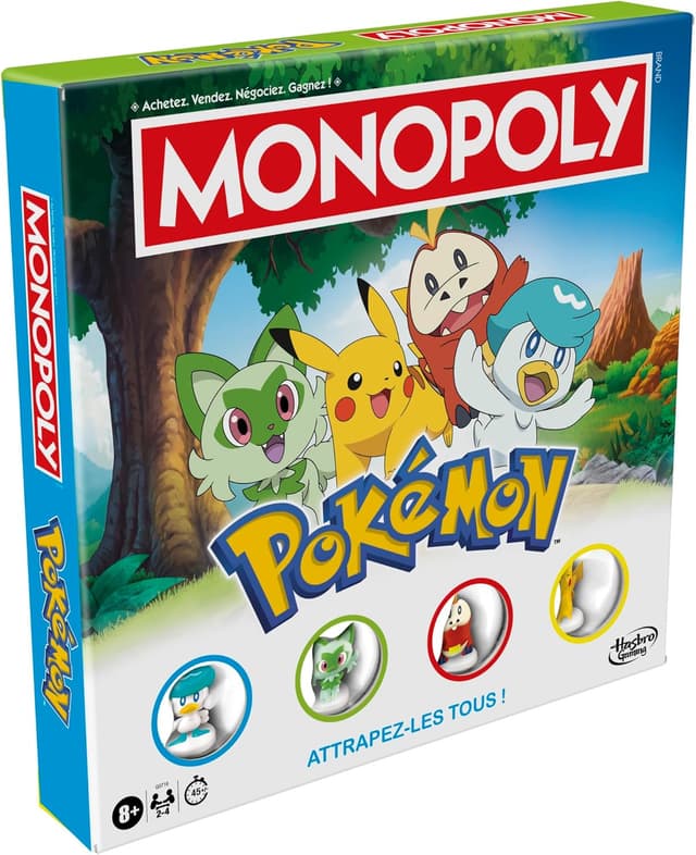 Thumbnail 6 de Monopoly Pokémon Edition – gioco da tavolo per 2-4 giocatori, caccia ai Pokémon e avventure in 45 minuti (da 8 anni)