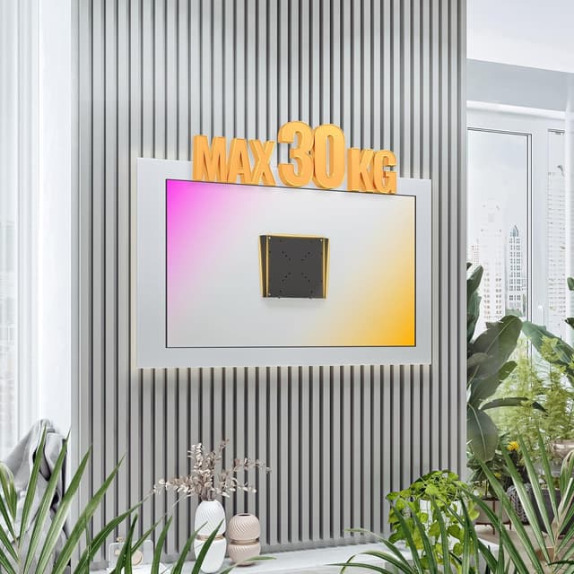 Detalle de RICOO Support mural écran PC F0522 Fixe Ultra-Slim pour écrans 15 à 32" (38 à 81 cm) VESA 50x50 à 200x200, 14 mm