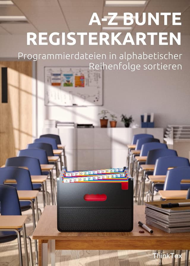 Detalle de ThinkTex Dokumentenmappe mit 26 Fächern für A4 – erweiterbarer Akten-Organizer mit farbigen Registern