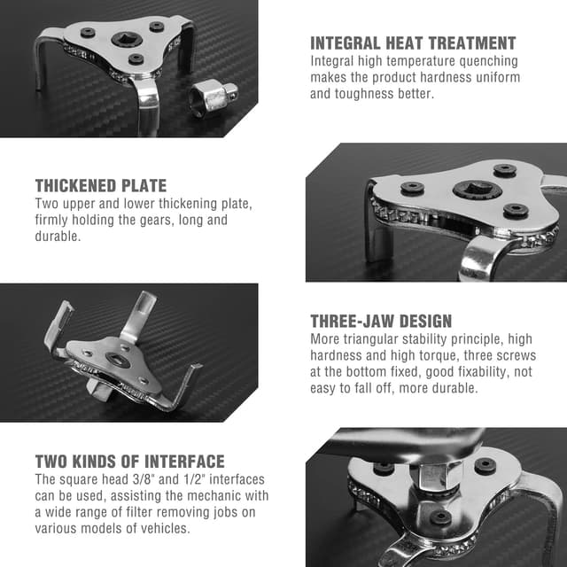 Thumbnail 3 de DURATECH Clé Filtre huile 300mm 3 griffes