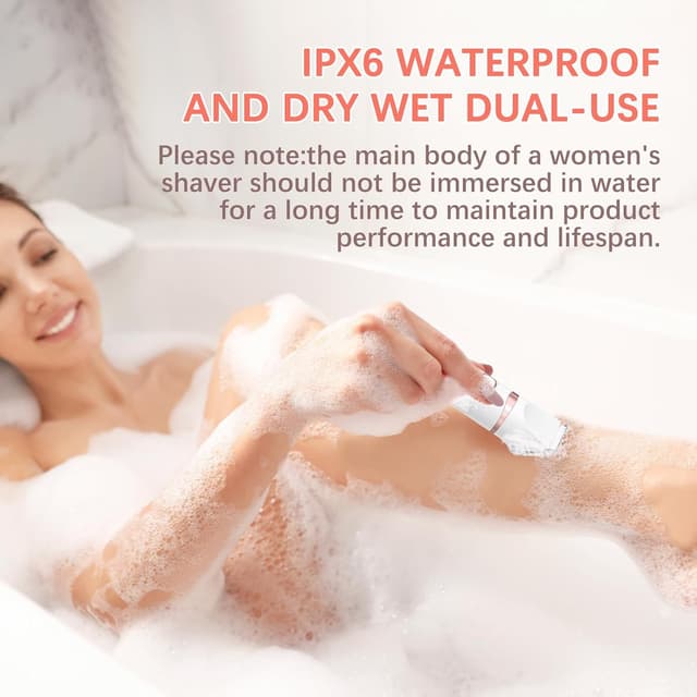 Detalle de MAXGROOM 3 in 1 Lady Shaver (Wet & Dry) with IPX6 Waterproof Bikini Trimmer and LED Display