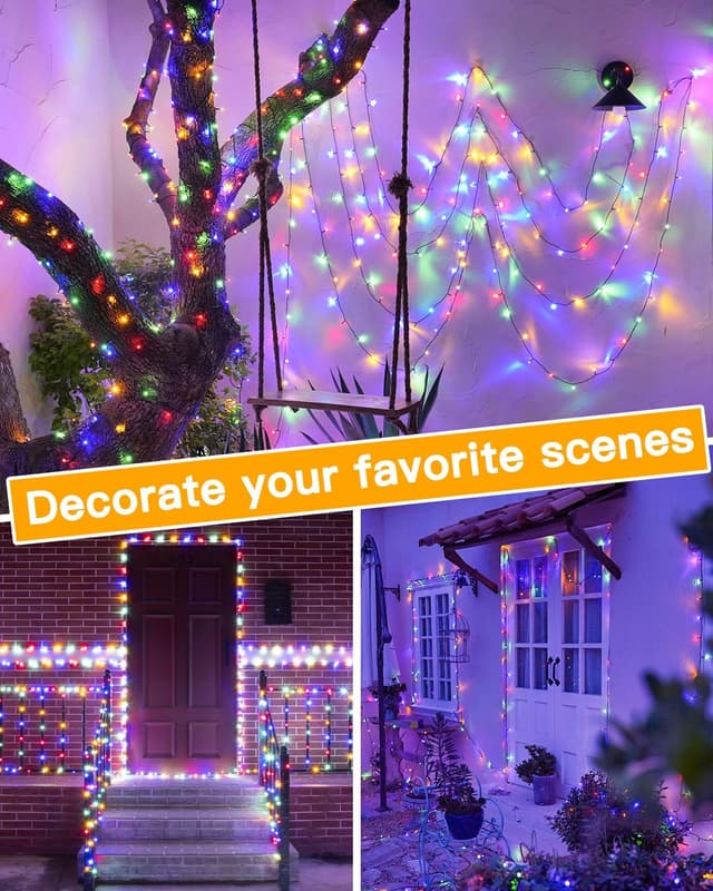 Thumbnail 6 de Ollny Solar Lights Outdoor Garden 20m 200 LED Fairy Lights (Multicolour) with 8 Modes