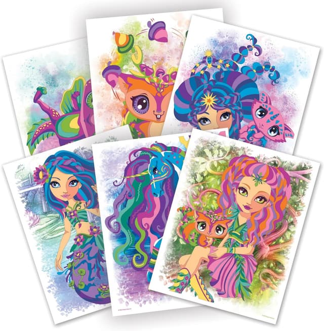 Detalle 1 de Set libri da colorare Colour by Numbers Nebulous Stars 11381 con 15 pennarelli bifacciali