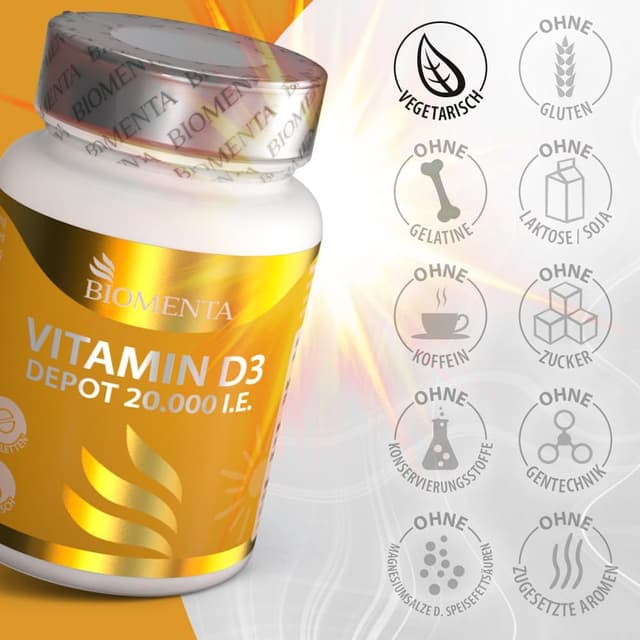 Thumbnail 3 de BIOMENTA Vitamin D3 20.000 IU Tabletten đ