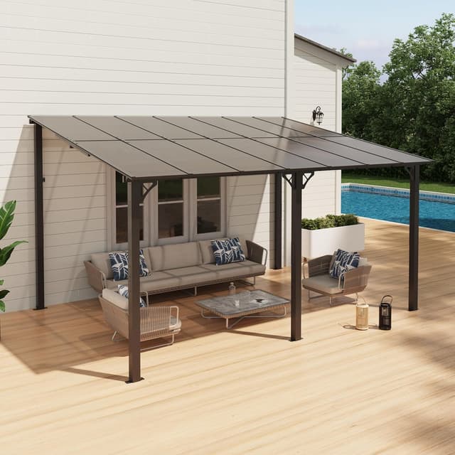 Thumbnail 6 de OC Orange-Casual Terrassenüberdachung 3x4 m Pergola mit Anti-UV PE-Dach (Carport) – Stahlrahmen, 3 Packets