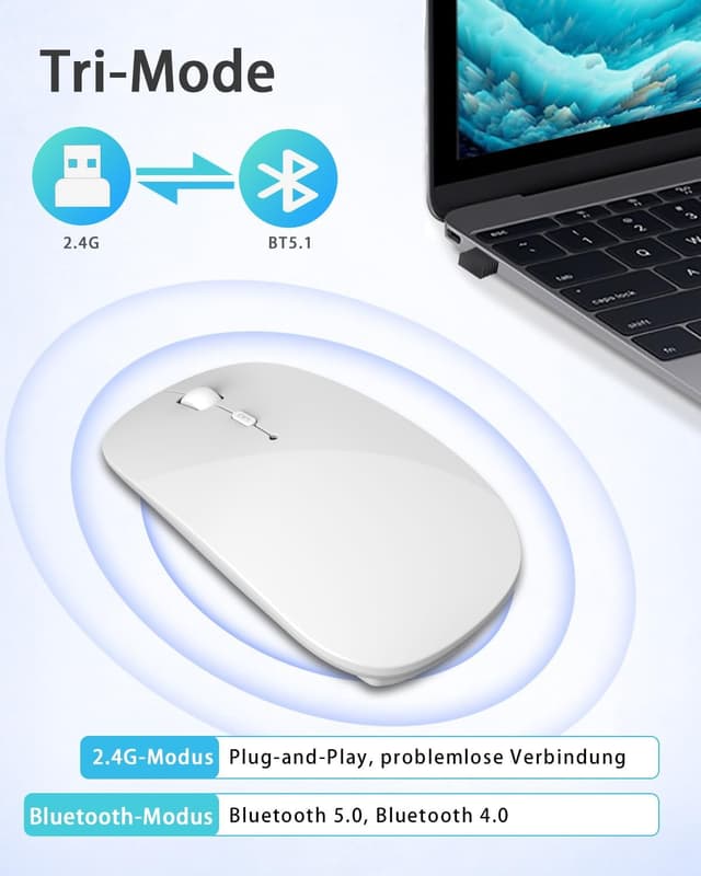 Detalle 2 de AE WISH ANEWISH Bluetooth Maus, 70 g