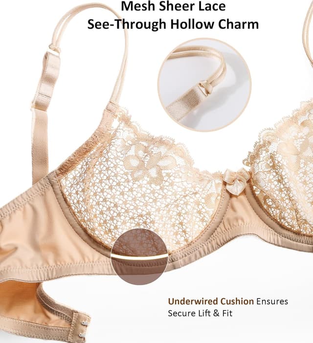 Thumbnail 4 de Lemorosy Reggiseno Mezza Coppa in Pizzo