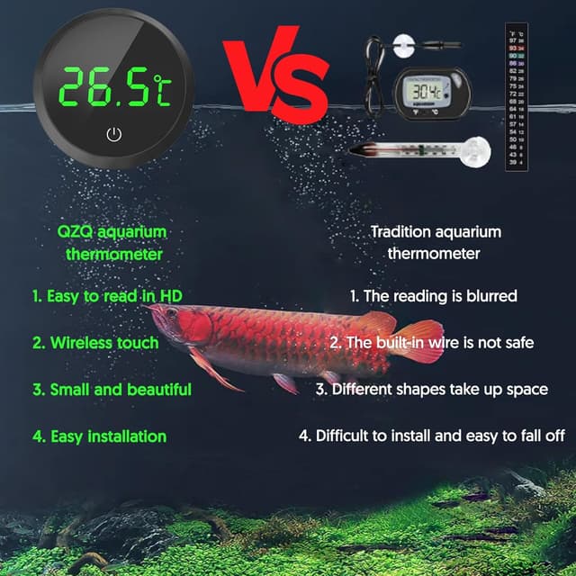 Thumbnail 4 de QZQ Fish Tank Thermometer 1°C precision