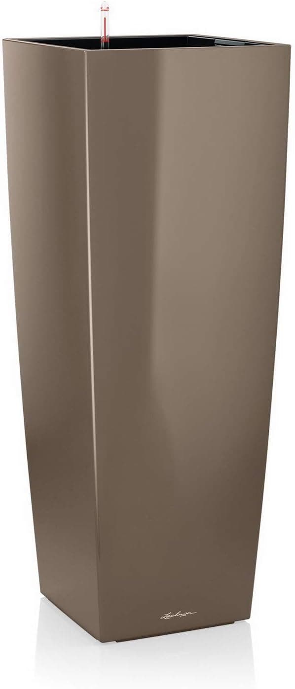 Detalle de LECHUZA Cubico Alto Premium 40 tortora lucido