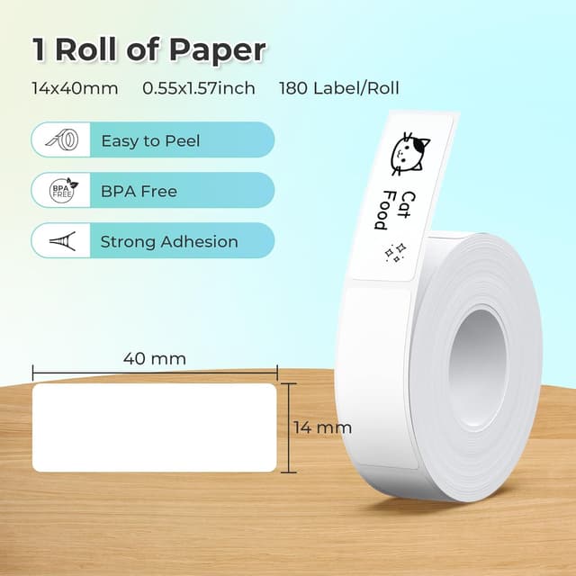 Detalle 2 de Nelko P21 14x40mm label tape, 180/roll 🏷