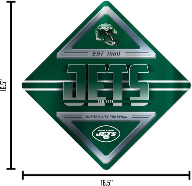 Detalle de Rico Industries NFL Football Metal Sign (16.5" x 16.5") for Home Décor, Bedroom, Office & Man Cave