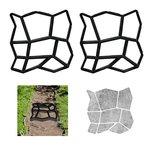 Detalle de Relaxdays Juego de 2 moldes para hormigón 4 x 32 x 32 cm