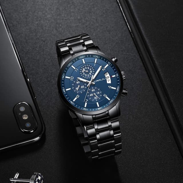 Detalle 1 de CRRJU Herren Uhr Business 30 m wasserdicht