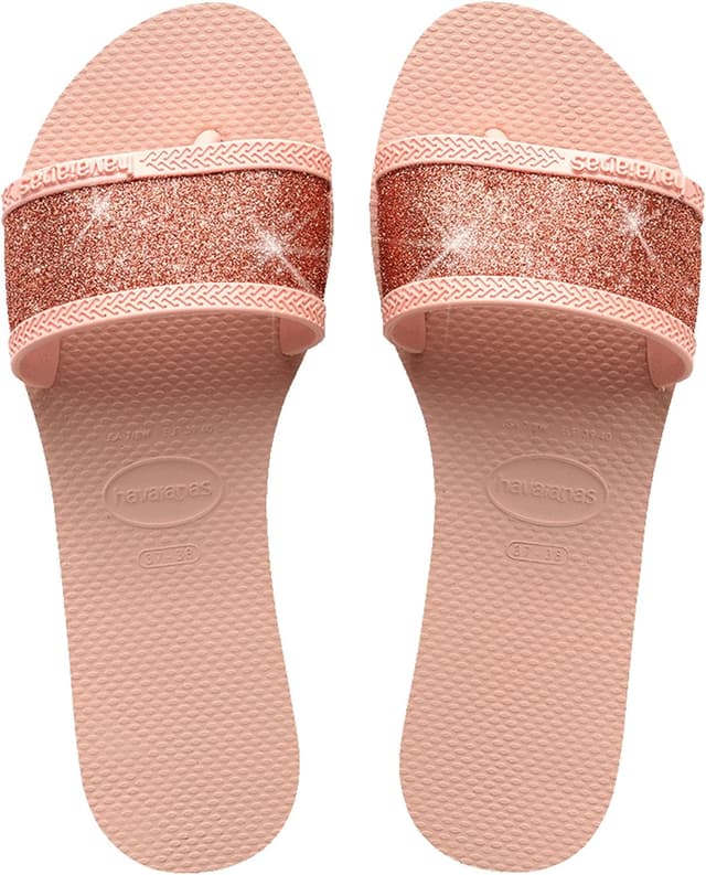 Detalle de Havaianas You Angra Glitter – sandales type mule pailletées à larges lanières