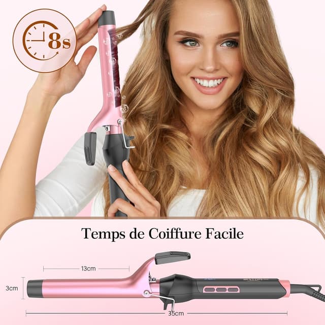 Detalle 2 de BESTOPE PRO Boucleur à cheveux 25 mm avec écran LCD 80–230°C