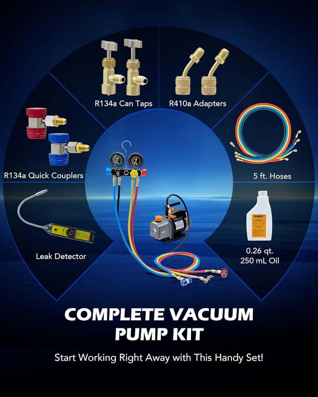 Thumbnail 2 de Orion Motor Tech 1/3 hp 4 cfm AC vacuum pump kit