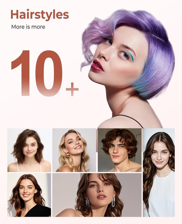 Detalle de UKLISS Mini Lockenstab für kurze Haare, 25 mm, LCD-Display 120–200 °C (Doppelspannung)