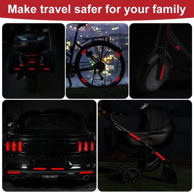 Thumbnail 5 de AYBUY Motorrad-Reflektoren E4 hinten rot 2er