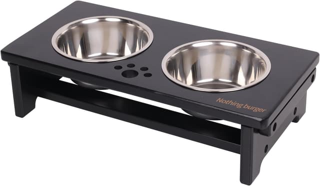 Detalle de Nothing Burger Raised Dog Bowls for Small Dogs