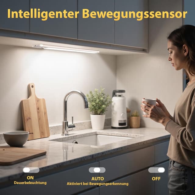 Detalle 2 de TANSOOL+ Schrankbeleuchtung LED 21 cm mit Bewegungsmelder