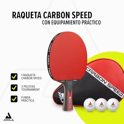 Detalle 2 de JOOLA Carbon Speed raqueta profesional 5 piezas 🏓