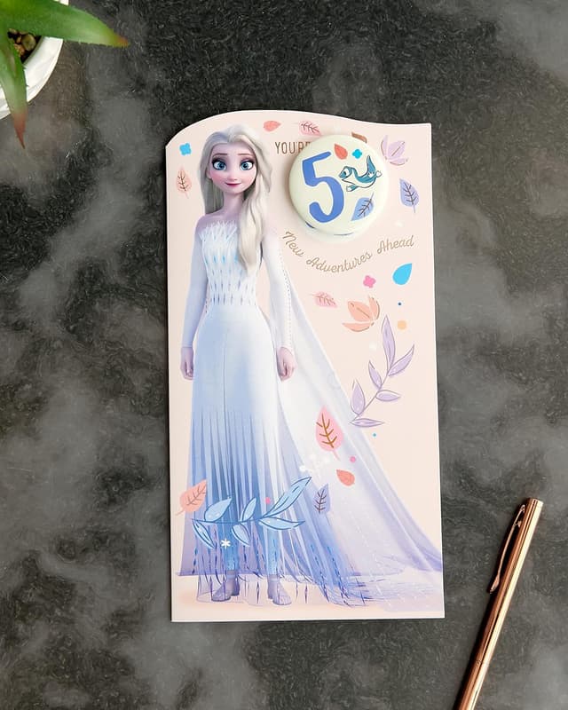 Thumbnail 2 de Carte d'anniversaire Disney La Reine des Neiges 127 x 235 mm