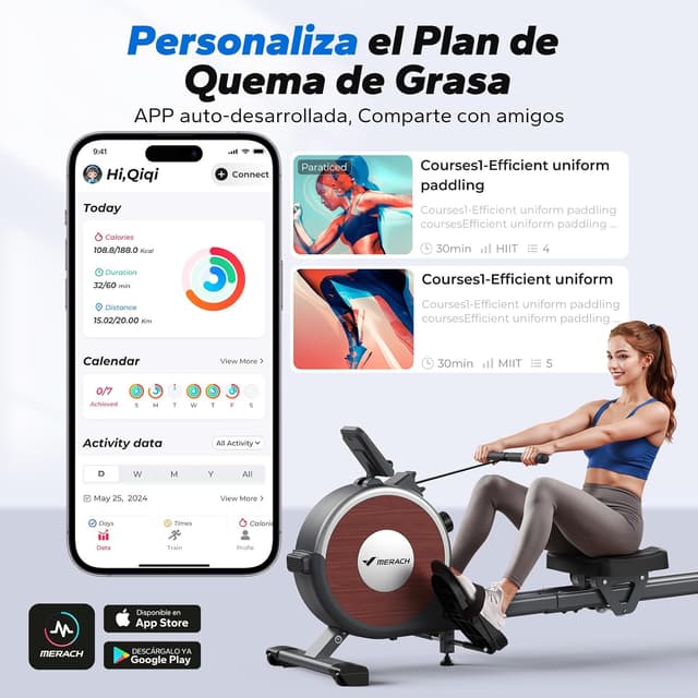 Thumbnail 6 de MERACH Máquina de Remo para Casa 158 kg