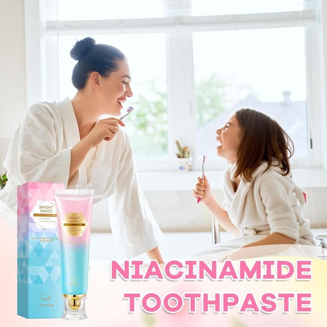 Detalle de Niacinamide Whitening Toothpaste 2-Pack (Gentle Mint) with Niacinamide + Papain