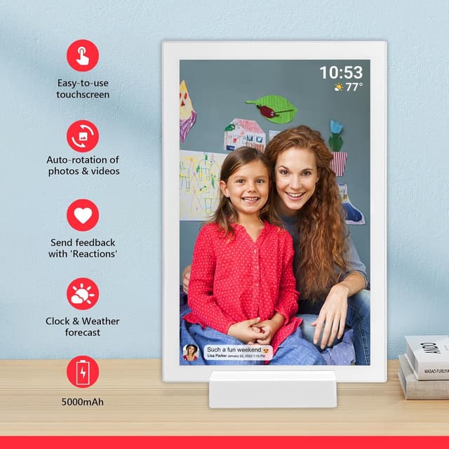 Thumbnail 2 de FRAMEO 10.1 Inch WiFi Digital Photo Frame 32GB 🖼