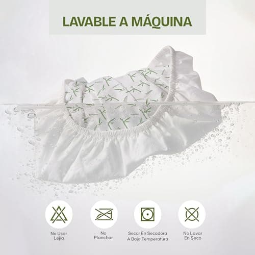 Thumbnail 7 de Utopia Bedding Protector de colchón impermeable 135 x 190 x 30 cm de viscosa (Oeko-Tex)