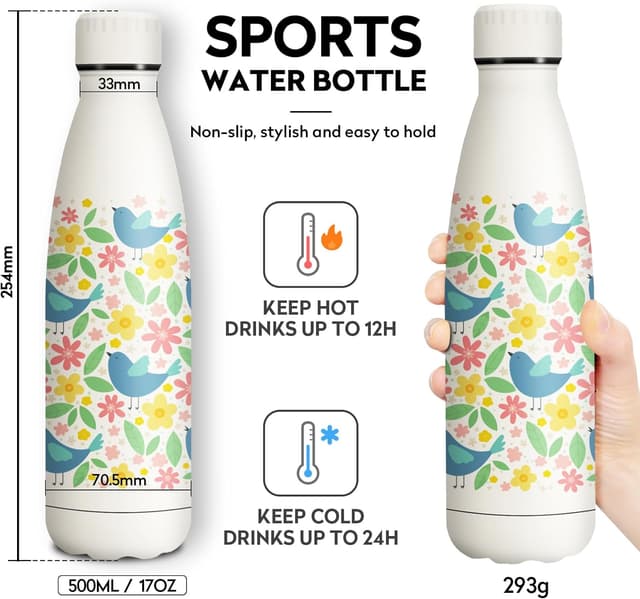 Detalle 2 de KollyKolla Botella Térmica Infantil 500ml 🚰 Sin BPA, Acero