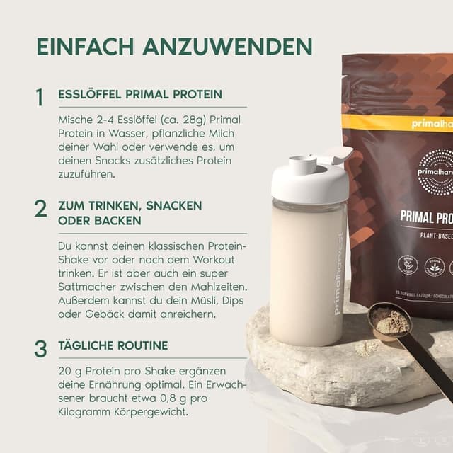 Thumbnail 2 de Primal Harvest Primal Protein 20 g vegan