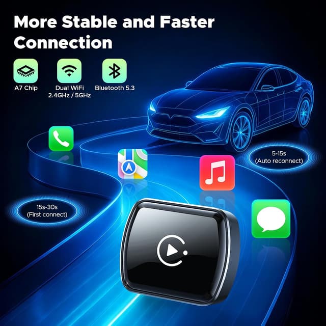 Thumbnail 6 de LAMTTO 3in1 Mirror Link adattatore CarPlay cablato e wireless