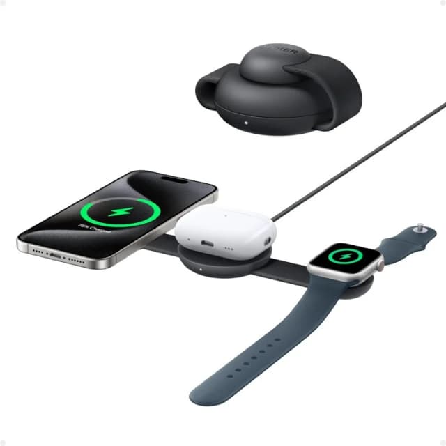 Imagen de Anker MagGo Estación 3 en 1 15W Negro en OfertitasTOP