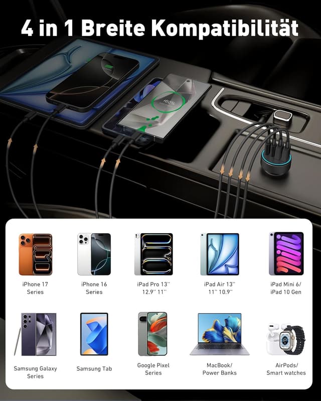 Thumbnail 4 de CREAPICO 90W Zigarettenanzünder USB C 4-Port