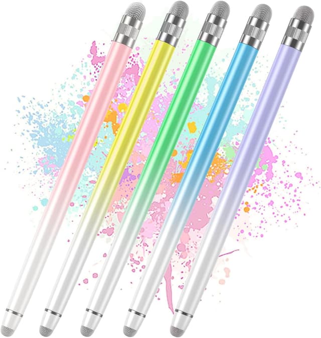 Detalle de Bopomofo Tablet Stift Set (5 Stück) Touchscreen Stylus mit Faserkspitze – universell für iPhone, iPad, Android & Tablets