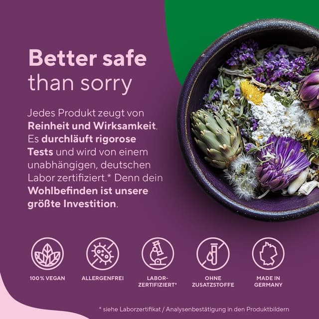 Detalle de Leber Komplex – 180 Kapseln (90 Tage) mit Mariendistel, Artischocke, Löwenzahn & Cholin – TRUE NATURE