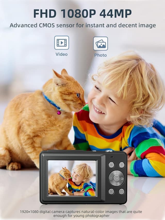 Detalle 2 de CAMKORY Digital Camera FHD 1080P 16X Zoom